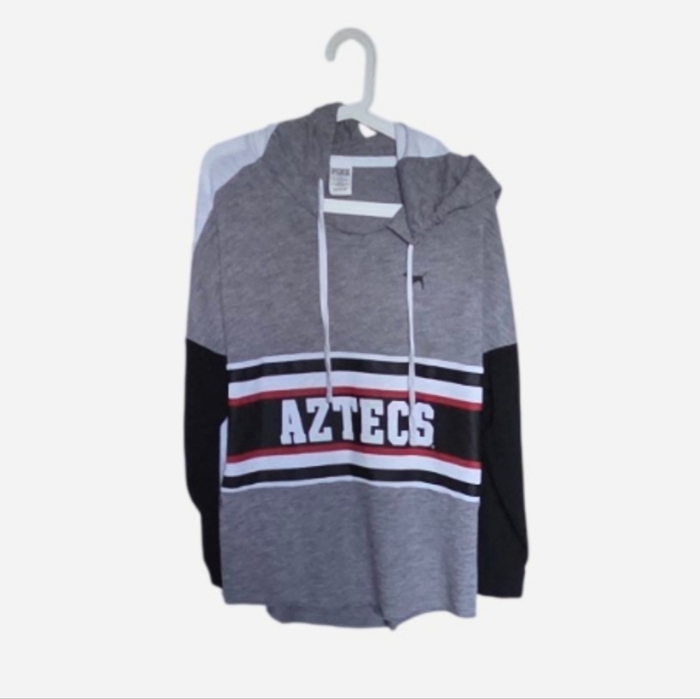 Victoria Secret Gray Black Aztecs San Diego State Women's  Hoodie